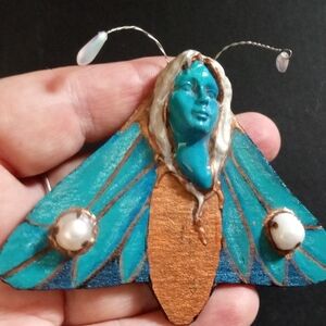 Art Nouveau Fairy Butterfly Brooch